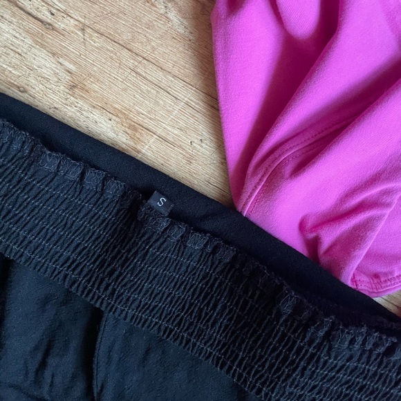 J. Crew leggings, bike shorts, crop top, wide leg crop pants set pink - Picture 5 of 6